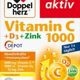 Double heart Vitamin C 1000 + D3 + zinc 100 pcs, 143 g