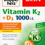 Double heart Vitamin K2 + D3 1000IE tablets 120 pcs, 52.4 g