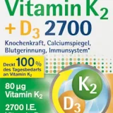 tetesept Vitamin K2 + D3 2700 Mini tablets 30 pcs, 9.2 g